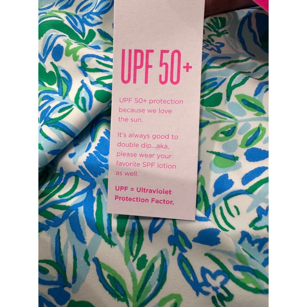 Lilly Pulitzer Aila Skort Luxletic Hydra Blue Dandy Lions UPF 50+, Large NWT - Picture 5 of 11